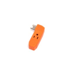 ADAPTOR 3-WAY 15A /SIDE PLUG /ORANGE /MX