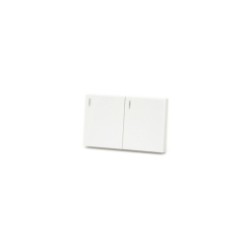 MAX SERIES /FLUSH-MOUNTED SWITCH TWO GANG ONE WAY /WHITE /MX