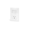 FLUSH-MOUNTED SWITCH & SOCKET COMBINATION /ONE GANG TWO WAY+ SOCKET /WHITE /MX