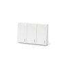 MAX SERIES /FLUSH-MOUNTED SWITCH THREE GANG TWO WAY /WHITE /MX