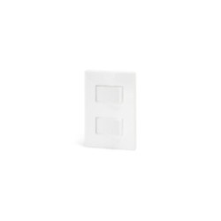 FLUSH-MOUNTED SWITCH TWO GANG ONE WAY /WHITE /MX