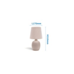 CERAMIC TABLE LAMP E27 01 LIGHT BROWN/BULB EXCLUDED/MX M23