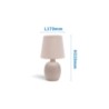 CERAMIC TABLE LAMP E27 01 LIGHT BROWN/BULB EXCLUDED/MX M23