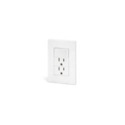 FLUSH-MOUNTED SWITCH & SOCKET COMBINATION /ONE GANG TWO WAY+ 2-WAY SOCKET /WHITE /MX