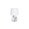 CERAMIC TABLE LAMP WHITE LAMPSHADE BLACK GARY MARBLE BASE E27/BULB EXCLUDED/MX