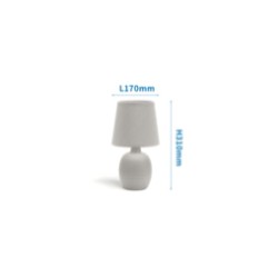 CERAMIC TABLE LAMP E27 01 LIGHT GREY/BULB EXCLUDED/MX