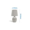 CERAMIC TABLE LAMP E27 01 LIGHT GREY/BULB EXCLUDED/MX