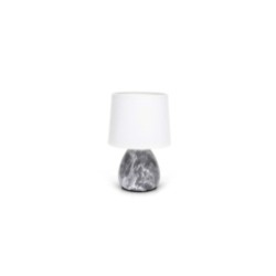 CERAMIC TABLE LAMP WHITE LAMPSHADE BLACK  MARBLE BASE E27/BULB EXCLUDED/MX M13