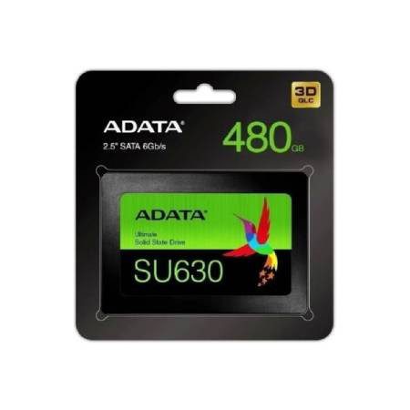 UNIDAD DE ESTADO SOLIDO SSD ADATA SU630 480GB 2.5 SATA3 7MM LECT.520/ESCR.450MBS SIN BRACKET PC LAPTOP