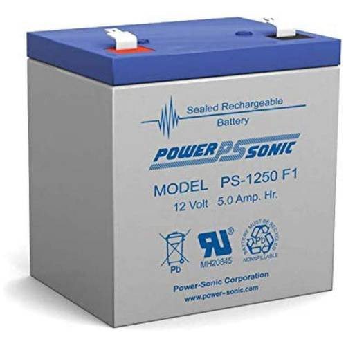 BATERÍA DE RESPALDO POWER SONIC PS-1250-F1, 12V, 5AH, PARA ALARMAS DE INCENDIO/CONTROL DE ACCESO/INTRUSIÓN/VIDEOVIGILANCIA/TERMI
