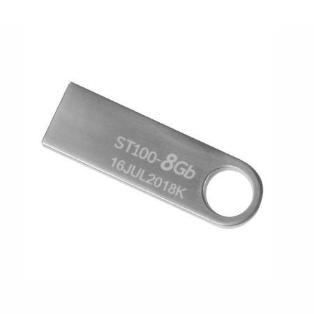 MEMORIA USB STYLOS, 8GB, USB A, LECTURA 80MB/S, PLATA