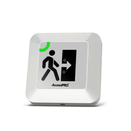 ACCESSPRO BOTÓN DE SALIDA ACCESSK4DTR, ALÁMBRICO, ACERO INOXIDABLE/NEGRO