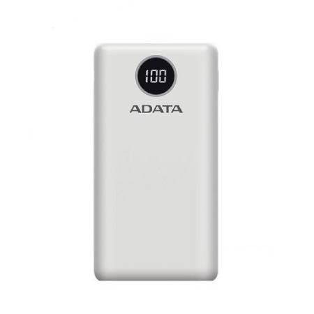 CARGADOR PORTÁTIL ADATA P20000QCD, 20.000MAH, BLANCO