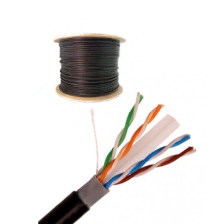 SAXXON OUTPCAT6CCAEXT- CABLE UTP CCA DE 305M/ CATEGORIA 6/ DOBLE FORRO/ COLOR NEGRO
