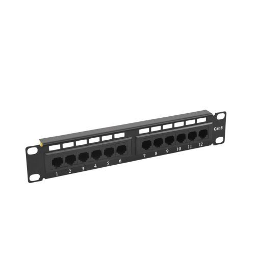 PANEL DE PARCHEO DE IMPACTO LINKEDPRO (110) UTP DE 12 PUERTOS CAT6, 10IN, LP-PP-601