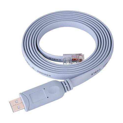 CABLE USB A RJ45 RICHER-R, USB2.0 MACHO A RJ45 MACHO CAT5 CABLE PLANO DE CONSOLA SERIE PARA CISCO ROUTERS SWITCHES PARA CISCO (C