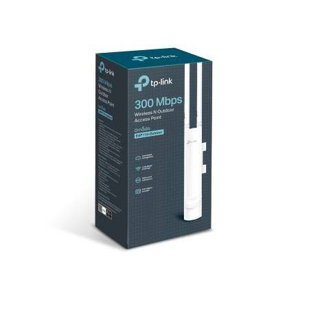 ACCESS POINT TP-LINK EAP110-OUTDOOR, INALÁMBRICO, 300 MBIT/S, 2.4GHZ, 2 ANTENAS DE 3DBI