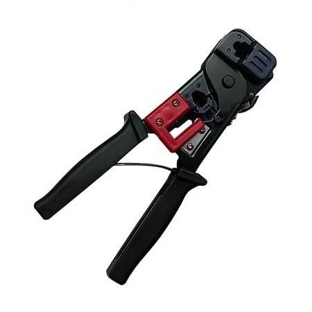 BROBOTIX PINZA PONCHADORA 376, RJ-45, NEGRO/ROJO