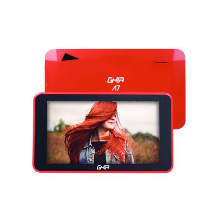 TABLET GHIA A7 WIFI/A133 QUADCORE/WIFI/BT/1GB/16GB/0.3MP2MP/2100MAH/ANDROID 11 GO EDITION/ROJA