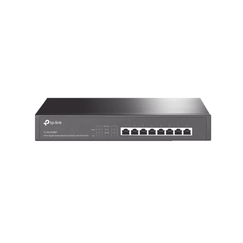 SWITCH TP-LINK TL-SG1008MP DE 8 PUERTOS GIGABIT RJ45 CON POE+ PARA ESCRITORIO Y MONTAJE EN RACK, 126W TOTALES, ESTÁNDAR IEEE 802