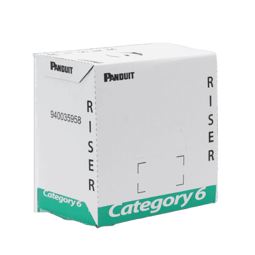 BOBINA DE CABLE UTP, PANDUIT CATEGORÍA 6 DE ALTO RENDIMIENTO (+350 MHZ), 23 AWG, PVC (CMR, RISER), BOBINA DE 305 M, COLOR AZUL