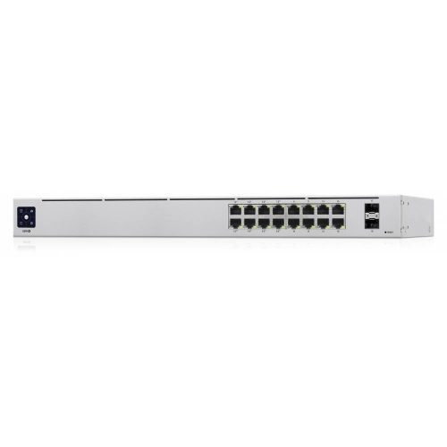 SWITCH UBIQUITI NETWORKS GIGABIT ETHERNET USW-16-POE, 16 PUERTOS 10/100/1000MBPS + 2 PUERTOS SFP, 36GBIT/S, ADMINISTRABLE, USW-1
