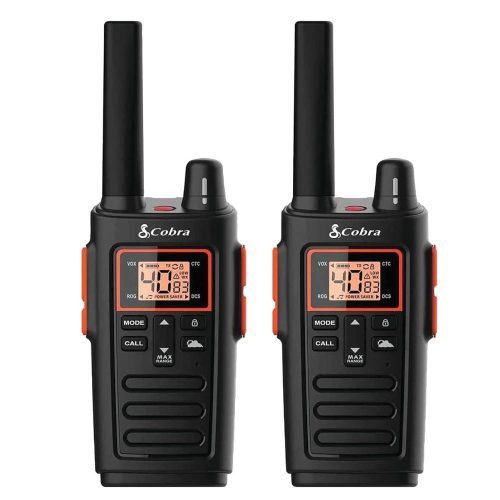 JUEGO DE RADIOS COBRA RX380 WALKIE TALKIES – RECARGABLE, 40 CANALES PREESTABLECIDOS, BIDIRECCIONAL DE LARGO ALCANCE DE 32 MILLAS