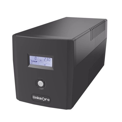 UPS LINKEDPRO 1200VA/720W LÍNEA INTERACTIVA CON PANTALLA LCD, 6 TOMAS 5-15R (4 RESPALDADAS), PROTECCIÓN RJ45 Y REGULACIÓN DE VOL