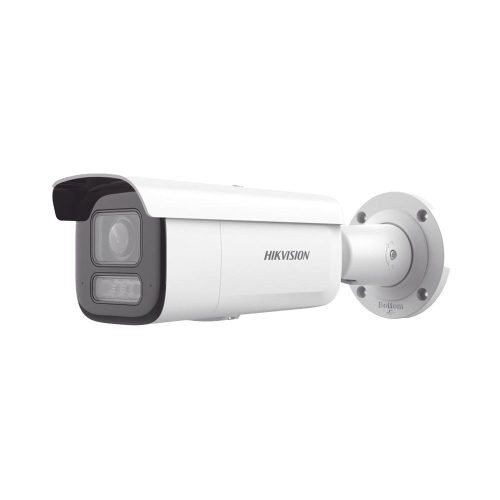 CÁMARA DE SEGURIDAD IP BALA 6MP PARA EXTERIORES CON LENTE MOTORIZADO DE 2.8-12 MM, DOBLE LUZ BLANCA E INFRARROJA DE 60M, MICRÓFO