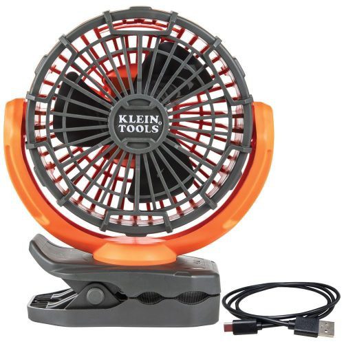VENTILADOR PERSONAL KLEIN TOOLS PJSFM1, 2 VELOCIDADES, 10?, NEGRO/NARANJA, PJSFM1