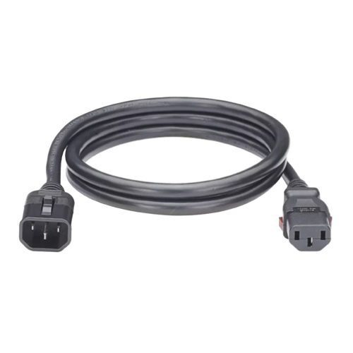 CABLE DE ALIMENTACIÓN ELÉCTRICA HOFFMAN CON BLOQUEO DE SEGURIDAD, DE IEC C14 A IEC C13, 1.8 METROS DE LARGO, COLOR NEGRO, 1 PIEZ