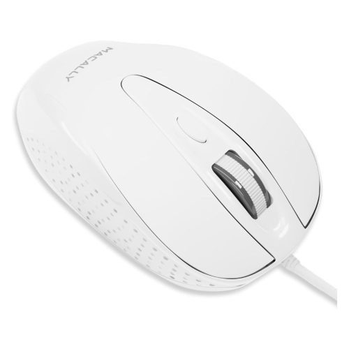 MACALLY MOUSE PARA COMPUTADORA, RATÓN PORTÁTIL CON CABLE USB DE 1.5M, 3 BOTONES, RUEDA DE DESPLAZAMIENTO, MOUSE PARA MACBOOK PRO