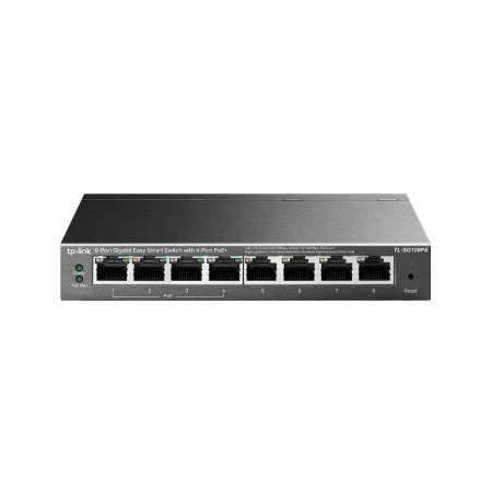 SWITCH TP-LINK GIGABIT ETHERNET TL-SG108PE EASY SMART POE, 8 PUERTOS 10/100/1000MBPS (4X POE), 16 GBIT/S, 4000 ENTRADAS – NO ADM