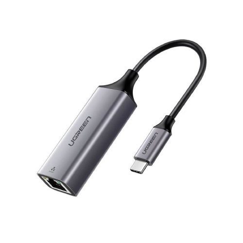 ADAPTADOR UGREEN USB C MACHO – RJ-45 HEMBRA, NEGRO/GRIS, 50737