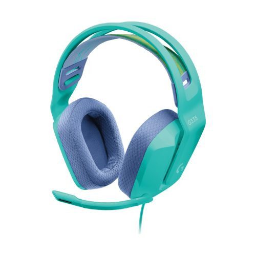 AUDÍFONOS GAMER LOGITECH G335 PARA PC/XBOX/PS4/NINTENDO SWITCH, ALÁMBRICO, 3.5MM, MENTA, 981-001023