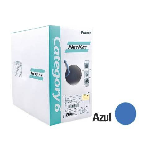 BOBINA DE CABLE PANDUIT CAT5E UTP 4 PARES, 305 METROS, AZUL, INTERIOR, NUC5C04BU-CE