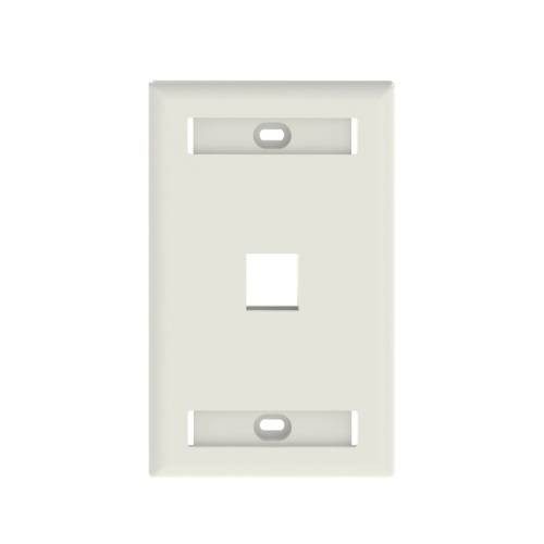 PLACA DE PARED VERTICAL PANDUIT, SALIDA PARA 1 PUERTO KEYSTONE, CON ESPACIOS PARA ETIQUETAS, COLOR BLANCO, NK1FWHY