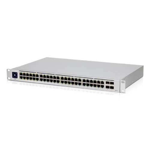 SWITCH UNIFI USW-48-POE, CAPA 2 DE 48 PUERTOS (32 PUERTOS POE 802.3AF/AT + 16 PUERTOS GIGABIT) + 4 PUERTOS 1G SFP, 195W, ADMINIS