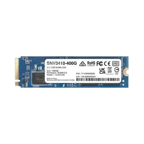 UNIDAD DE ESTADO SOLIDO SSD 400GB NVME M.2 2280, DISEÑADA PARA SYNOLOGY NAS CON RANURAS M.2 INTEGRADAS, SNV3410400G