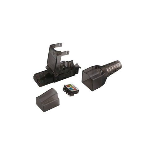 PLUG RJ45 LINKEDPRO BY EPCOM PARA CABLE UTP CATEGORÍA 6A -SIN HERRAMIENTA, PARA TERMINACIÓN EN CAMPO, LP-KJ-6A-17U