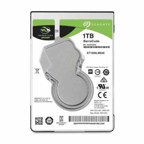 DISCO DURO PARA LAPTOP SEAGATE BARRACUDA 2.5”, 1TB, SATA III, 5400RPM, 128MB CACHE, ST1000LM048